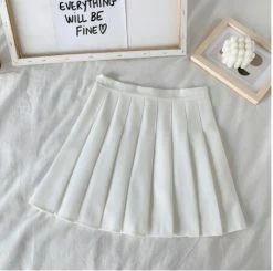 Apparel High Waist Cute Simple Pleated Short Light Skirt 16 Apparel High Waist Cute Simple Pleated Short Light Skirt