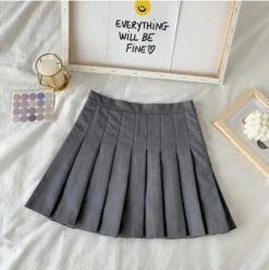 Apparel High Waist Cute Simple Pleated Short Light Skirt 22 Apparel High Waist Cute Simple Pleated Short Light Skirt