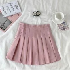 Apparel High Waist Cute Simple Pleated Short Light Skirt 20 Apparel High Waist Cute Simple Pleated Short Light Skirt