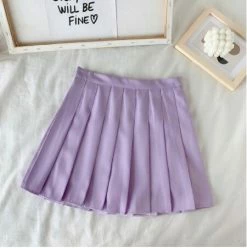 Apparel High Waist Cute Simple Pleated Short Light Skirt 17 Apparel High Waist Cute Simple Pleated Short Light Skirt