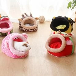 Home Decor Adorable Hamster Guinea Pig Mini Beds Hideout Caves