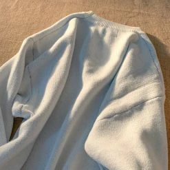 Apparel Anime Outline Girl Face Oversized Knitted Long Sleeve Cardigan Streetwear | NEW