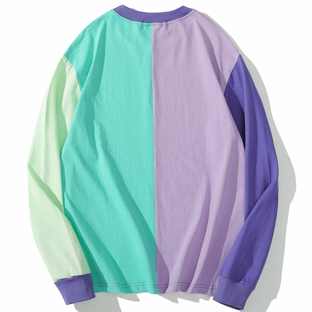 Apparel Violet Green Anime Girl Print Oversized Casual Harajuku Two-tone Streetwear | NEW 4 Apparel Violet Green Anime Girl Print Oversized Casual Harajuku Two-tone Streetwear | NEW