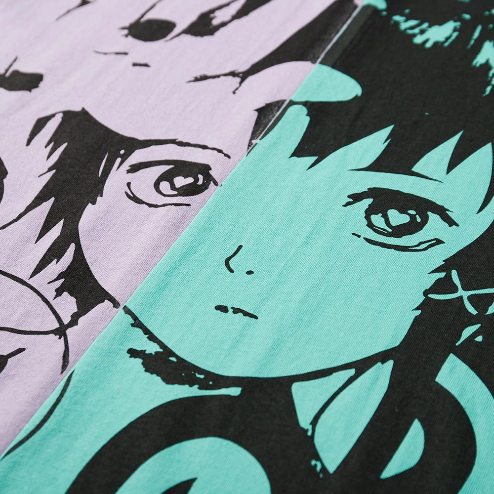 Apparel Violet Green Anime Girl Print Oversized Casual Harajuku Two-tone Streetwear | NEW 5 Apparel Violet Green Anime Girl Print Oversized Casual Harajuku Two-tone Streetwear | NEW
