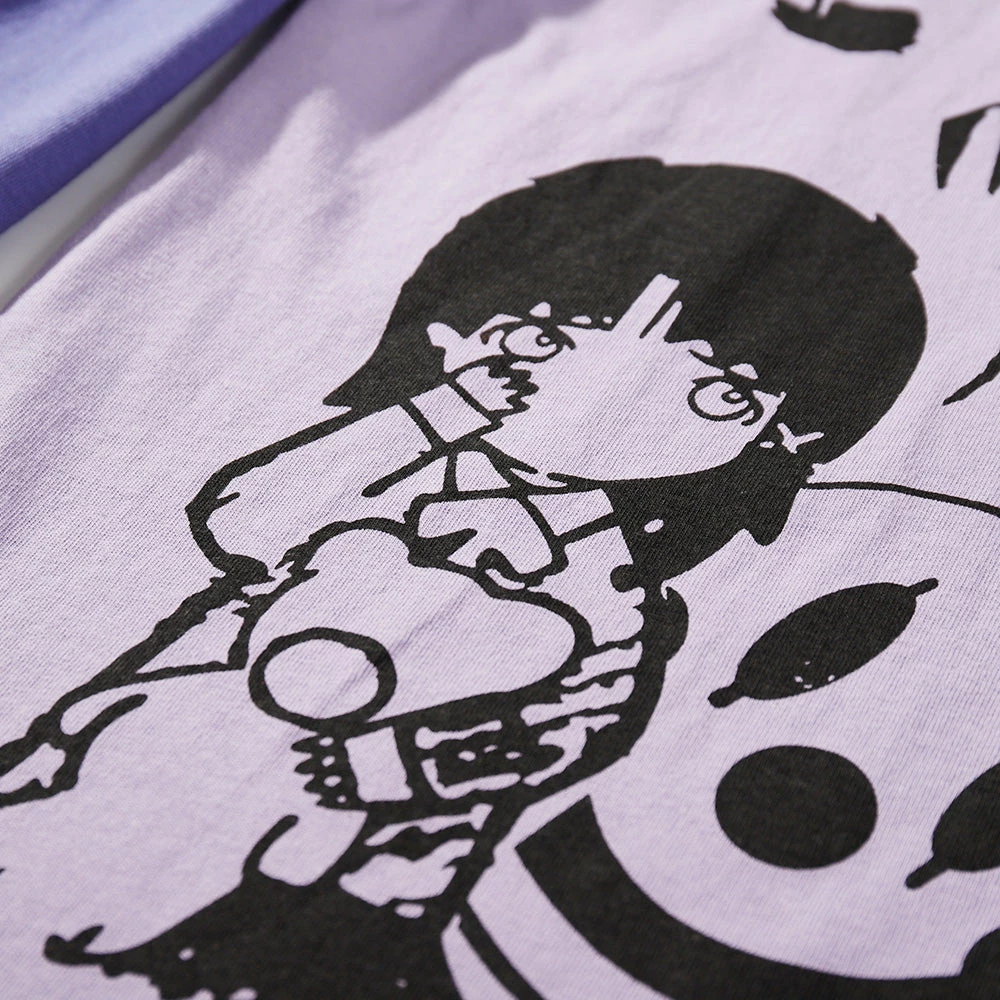 Apparel Violet Green Anime Girl Print Oversized Casual Harajuku Two-tone Streetwear | NEW 6 Apparel Violet Green Anime Girl Print Oversized Casual Harajuku Two-tone Streetwear | NEW