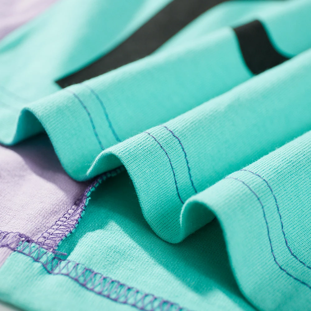 Apparel Violet Green Anime Girl Print Oversized Casual Harajuku Two-tone Streetwear | NEW 8 Apparel Violet Green Anime Girl Print Oversized Casual Harajuku Two-tone Streetwear | NEW