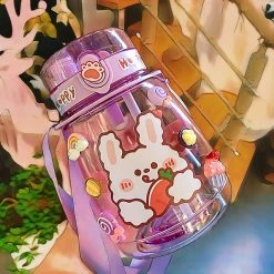 Home Decor Kawaii Jumbo Bear & Bunny Bottle Flask With Strap | NEW