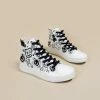 Apparel Graffiti Punk Black & White Womens Sneakers Trainers | NEW