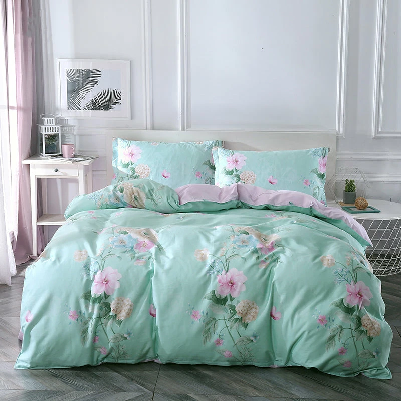 Home Decor Summer Floral Print Bedding Set 100% Pure Supreme Cotton 8 Home Decor Summer Floral Print Bedding Set 100% Pure Supreme Cotton
