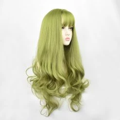 Apparel Straight Curly Big Waves 24in Synthetic Hair With Bangs Womens Wigs