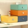 Accessories Colorful Square Desktop Stackable Plastic Storage Drawer Containers