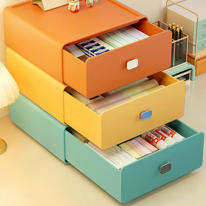 Accessories Colorful Square Desktop Stackable Plastic Storage Drawer Containers 7 Accessories Colorful Square Desktop Stackable Plastic Storage Drawer Containers
