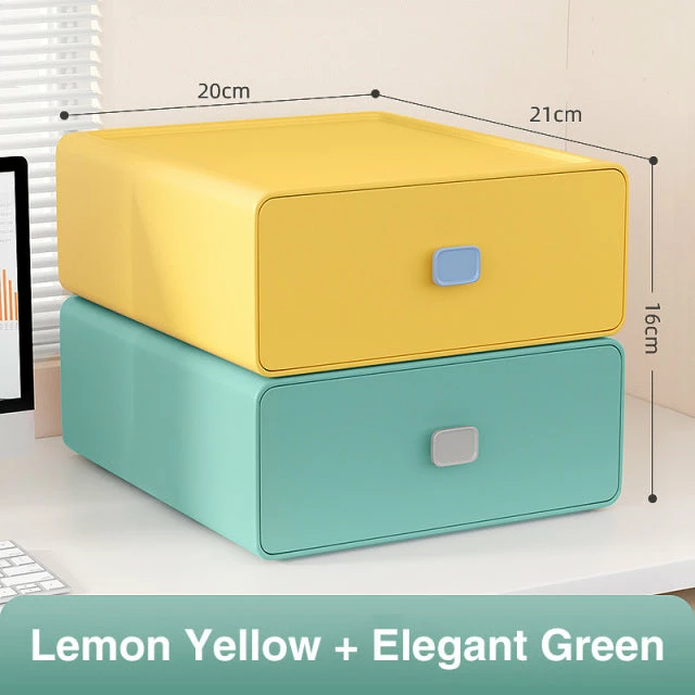 Accessories Colorful Square Desktop Stackable Plastic Storage Drawer Containers 14 Accessories Colorful Square Desktop Stackable Plastic Storage Drawer Containers