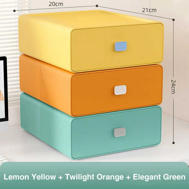 Accessories Colorful Square Desktop Stackable Plastic Storage Drawer Containers 16 Accessories Colorful Square Desktop Stackable Plastic Storage Drawer Containers