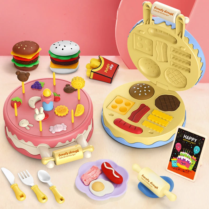 Toys Burger Cake Multipurpose Cooking Playdough Kitchen Barbeque Interactive Children Toy Plush & Toys 3 Toys Burger Cake Multipurpose Cooking Playdough Kitchen Barbeque Interactive Children Toy Plush & Toys