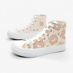 Apparel Brown Kawaii Bear Women's Sneakers Trainers | NEW