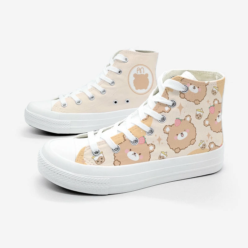 Apparel Brown Kawaii Bear Women's Sneakers Trainers | NEW 3 Apparel Brown Kawaii Bear Women's Sneakers Trainers | NEW
