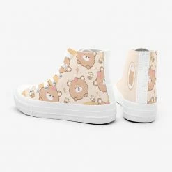 Apparel Brown Kawaii Bear Women's Sneakers Trainers | NEW 18 Apparel Brown Kawaii Bear Women's Sneakers Trainers | NEW