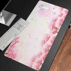 Accessories Pink Sakura Japanese Shrine Mountains Large Mouse Pad Collection | NEW