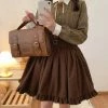 Apparel Brown Black Lolita Kawaii Gothic Elegant Long Women Skirt
