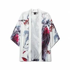 Apparel Fox Cranes Dragon Japanese Women Kimono Robe Cardigan