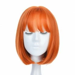 Apparel Short Straight 14in Synthetic Hair Womens Bob Wig With Bangs 38 Apparel Short Straight 14in Synthetic Hair Womens Bob Wig With Bangs