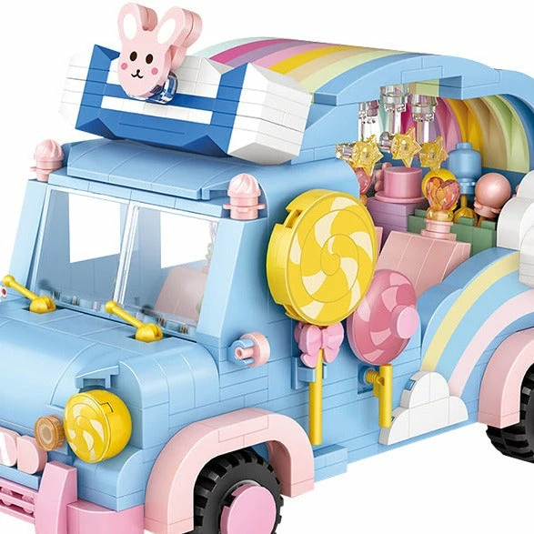 Build It Cute Rainbow Bunny Car Nano Building Set | NEW 5 Build It Cute Rainbow Bunny Car Nano Building Set | NEW
