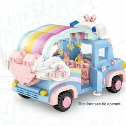 Build It Cute Rainbow Bunny Car Nano Building Set | NEW