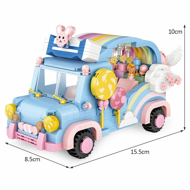 Build It Cute Rainbow Bunny Car Nano Building Set | NEW 6 Build It Cute Rainbow Bunny Car Nano Building Set | NEW