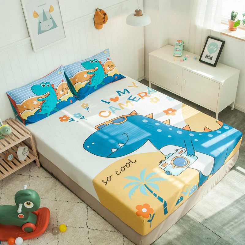 Home Decor Bed Sheets Photography Dino Cotton Fitted Sheet 5 Home Decor Bed Sheets Photography Dino Cotton Fitted Sheet