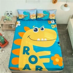 Home Decor Mega Dino Cotton Fitted Sheet
