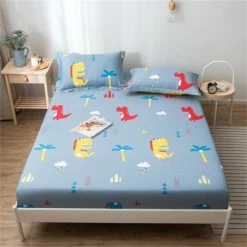 Home Decor Dino Chilling Out Cotton Fitted Sheet