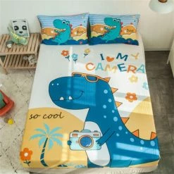 Home Decor Bed Sheets Photography Dino Cotton Fitted Sheet 12 Home Decor Bed Sheets Photography Dino Cotton Fitted Sheet
