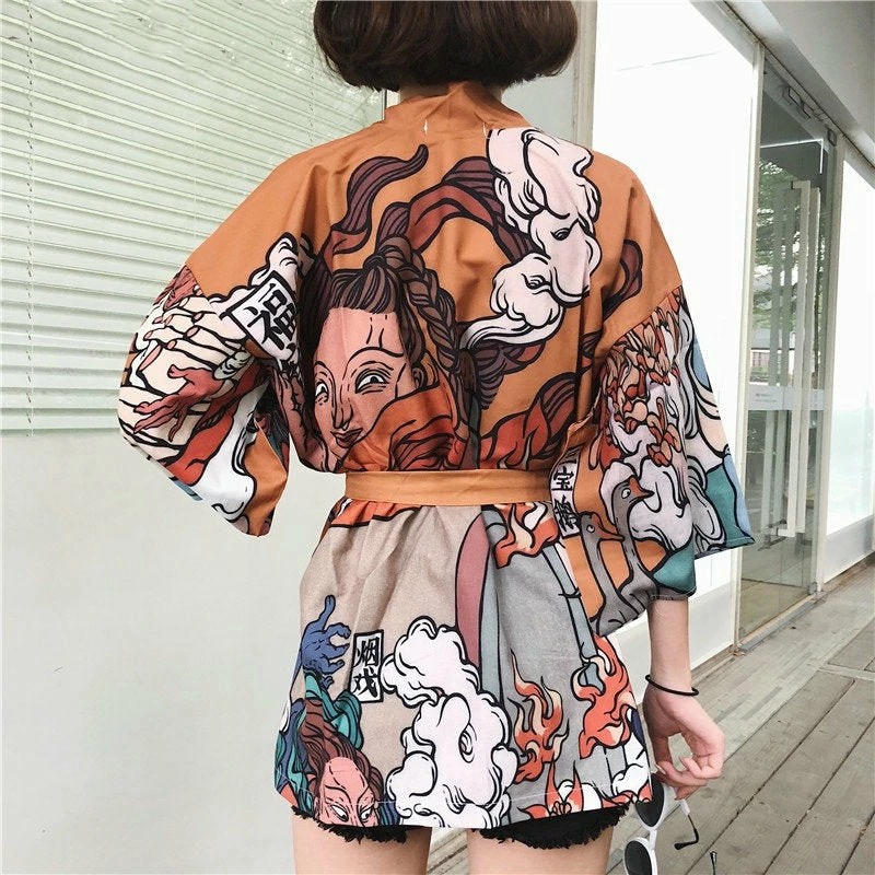 Apparel Japanese Women Kimono Mystic World 6 Apparel Japanese Women Kimono Mystic World