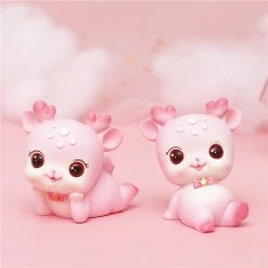 Toys Kawaii Pink And Brown Sakura Nara Deer Figurines Collectibles | NEW