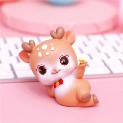 Toys Kawaii Pink And Brown Sakura Nara Deer Figurines Collectibles | NEW