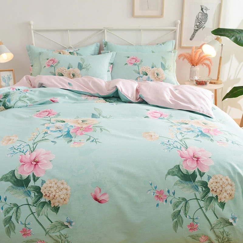 Home Decor Summer Floral Print Bedding Set 100% Pure Supreme Cotton 7 Home Decor Summer Floral Print Bedding Set 100% Pure Supreme Cotton