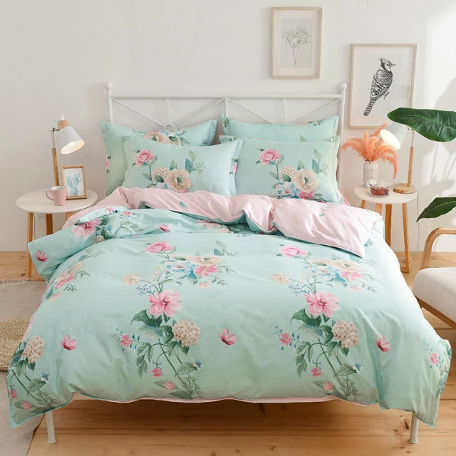 Home Decor Summer Floral Print Bedding Set 100% Pure Supreme Cotton 10 Home Decor Summer Floral Print Bedding Set 100% Pure Supreme Cotton