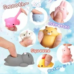 Plush & Toys Kawaii Mini Mochi Squishy Stress Relief Toys