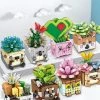 Build It Cactus Succulent Animal Plant Pots Building Sets