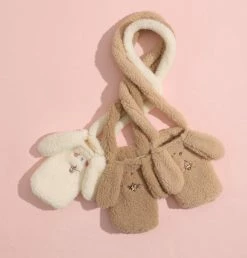 Home Decor Home & Pets Coffee Brown Thermos Stainless Steel Flask With Bunny Bear Plush Cover & Strap