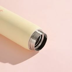 Home Decor Cream Thermos Stainless Steel Flask With Bunny Bear Plush Cover & Strap