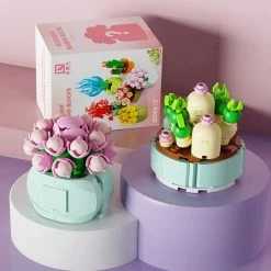Build It Mystery Blind Box Flower Succulent Cactus Building Blocks