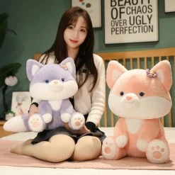Soft Toy Asami & Akira The Pastel Flower Fox Plushies | NEW