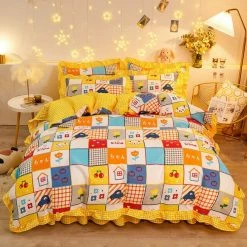Home Decor Mosaic Buildings Bedding Set