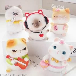 Toys Kawaii Band Of Cats Figurines Collectibles Plush & Toys