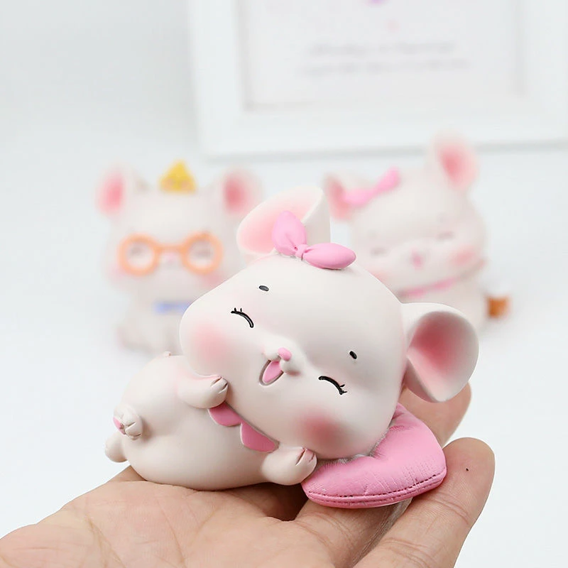 Toys Plush & Toys Sweet Clever Pink Mouse Figurines Collectibles 8 Toys Plush & Toys Sweet Clever Pink Mouse Figurines Collectibles