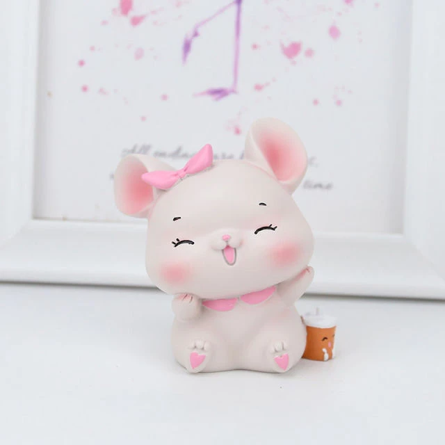 Toys Plush & Toys Sweet Clever Pink Mouse Figurines Collectibles 4 Toys Plush & Toys Sweet Clever Pink Mouse Figurines Collectibles