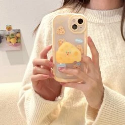 Accessories Cute Cheese IPhone Case With Holder