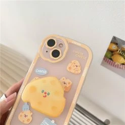 Accessories Cute Cheese IPhone Case With Holder